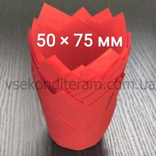 тюльпан для выпечки маффинов красный