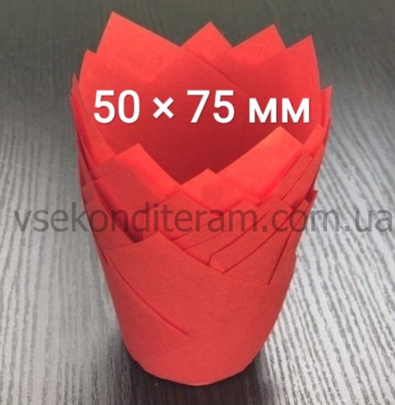 тюльпан для выпечки маффинов красный