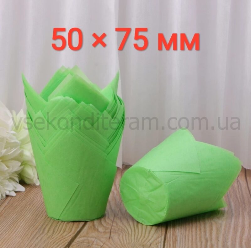 тюльпан для выпечки маффинов зеленый